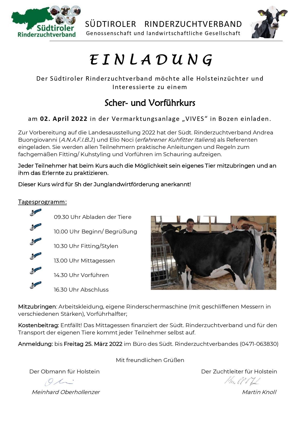 Scher- und Vorführkurs