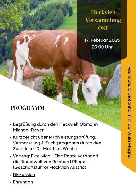 Fleckvieh – Versammlung OST am Montag, den 17. Februar 2025