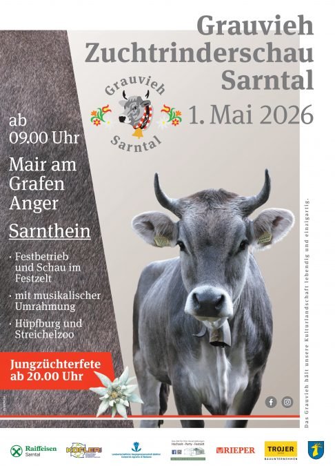 Grauvieh Zuchtrinderschau Sarntal am 1. Mai 2026